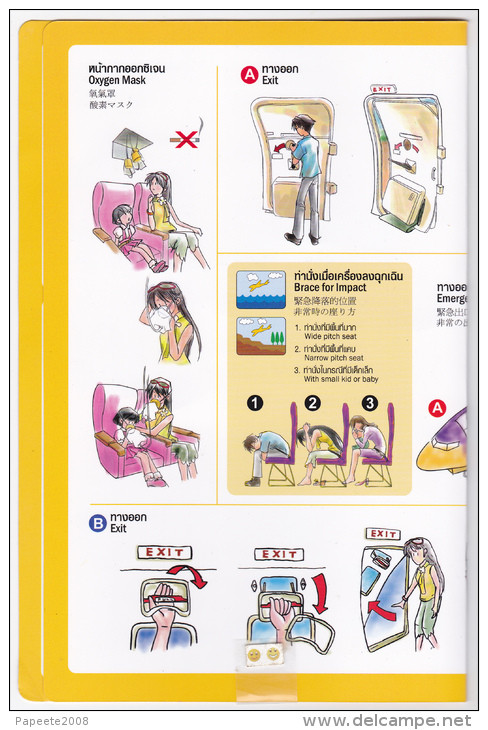 Thailande / Nokair / Boeing B 737 - 800 / Consignes De Sécurité / Safety Card - Veiligheidskaarten