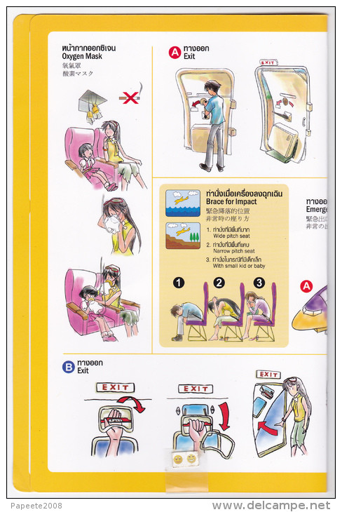 Thailande / Nokair / Boeing B 737 - 800 / Consignes De Sécurité / Safety Card - Scheda Di Sicurezza