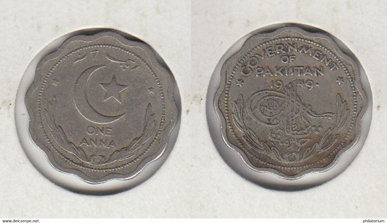 PAKISTAN One Anna 1949  KM#3 Avec Point - Pakistan