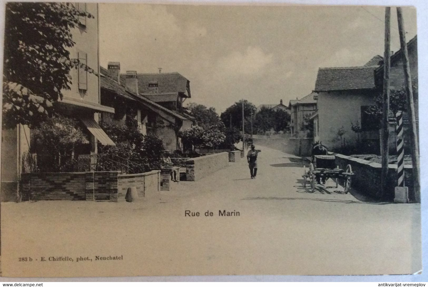 POSTCARD Switzerland > NE Neuchatel  RUE DE MARIN Nr.283.B.EDIT.E.CHIFFELLE .PHOT.Neuchatel AK OLD POSTCARD PRE 1904 - Marin