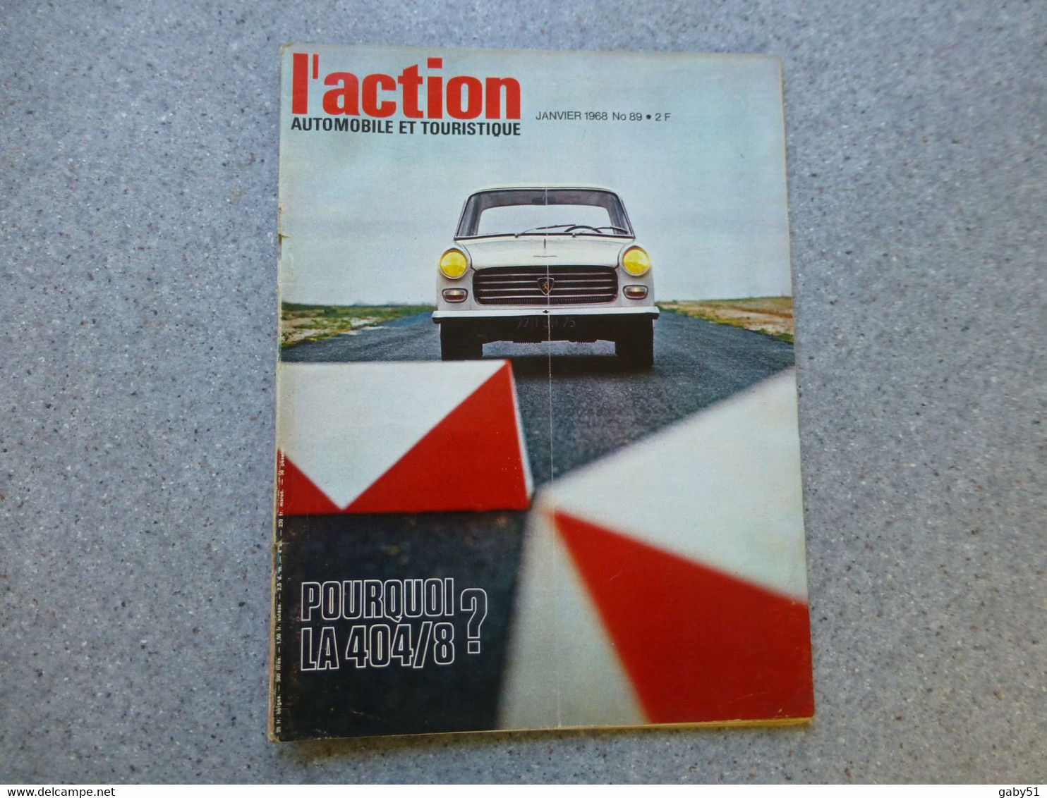 L'ACTION Automobile Janvier 1968, PEUGEOT 404 / 8 ; REV03 - Auto/Moto