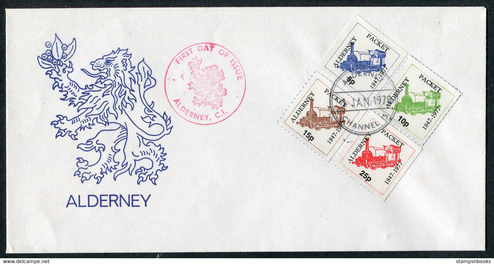 1978 Alderney Steamtrains Railway First Day Cover. - Alderney