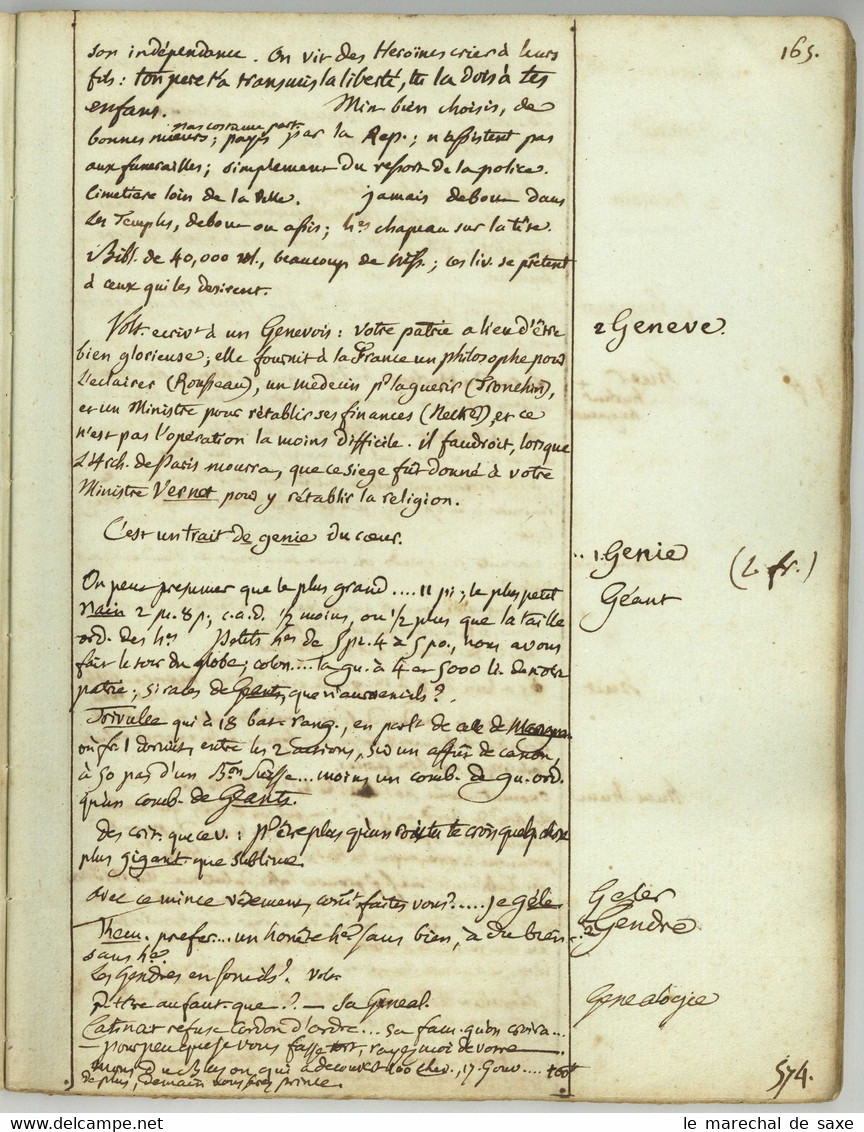 Marie Pierre Adrien FRANCASTEL (Formerie 1761 +1831) Conventionnel Depute Eure Revolution Anjou Manuscrit - Manuscripts