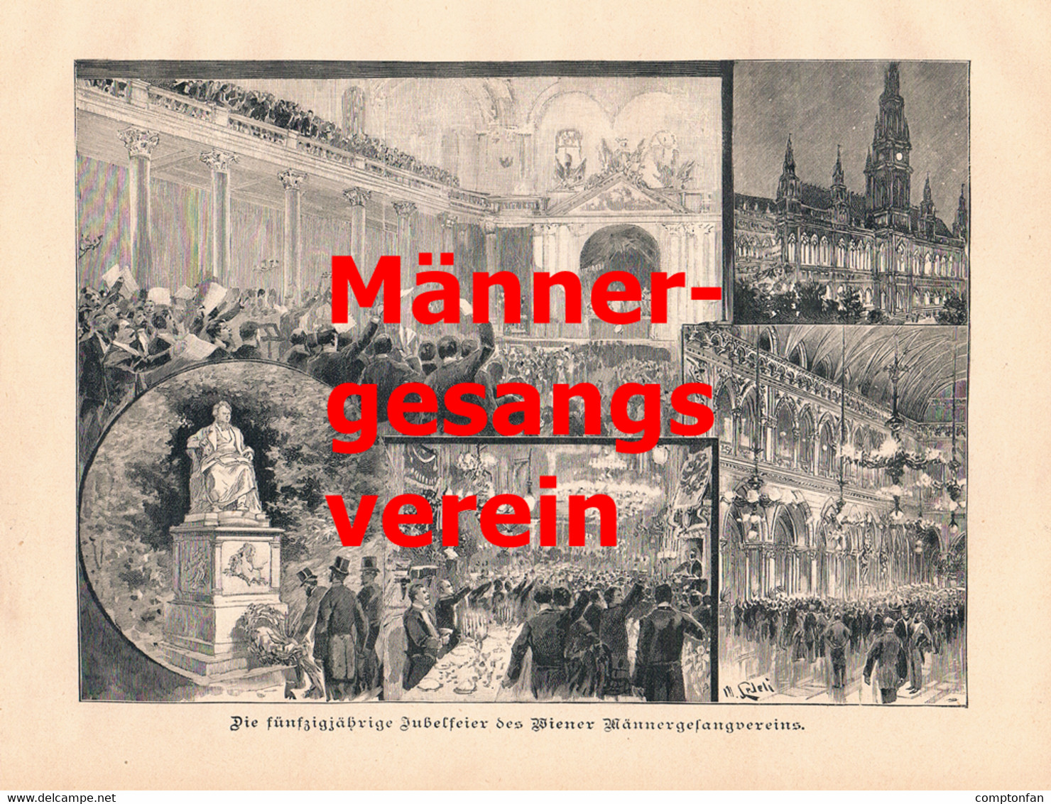 A102 792 - Wien 50 Jahre Wiener Männergesangsverein Artikel 1894 !! - Musica