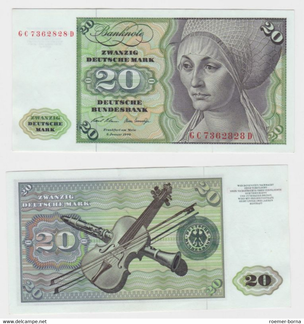 T145852 Banknote 20 DM Deutsche Mark Ro. 271a Schein 2.Jan. 1970 KN GC 7362828 D - 20 DM