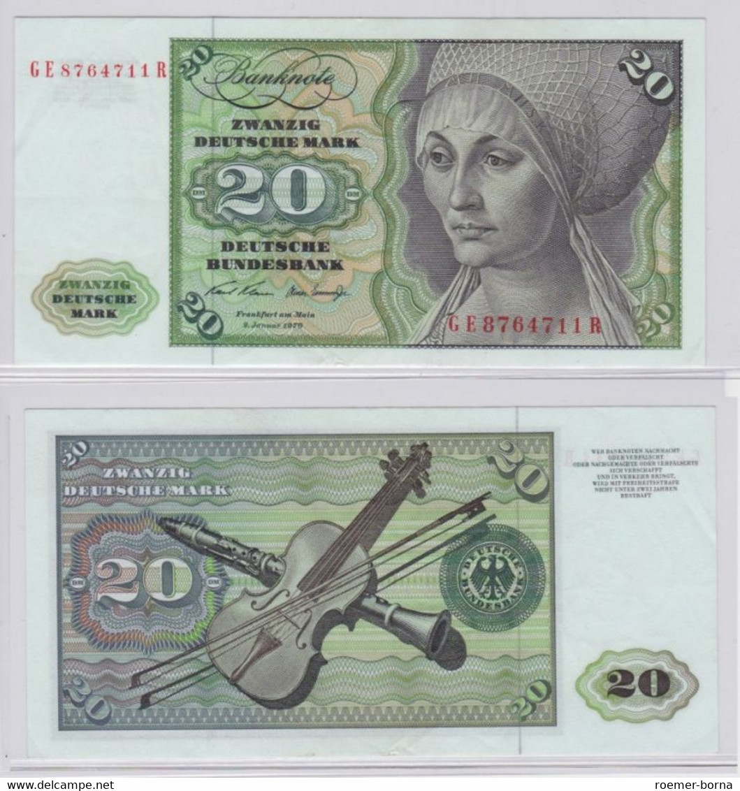 T145890 Banknote 20 DM Deutsche Mark Ro. 271b Schein 2.Jan. 1970 KN GE 8764711 R - 20 DM