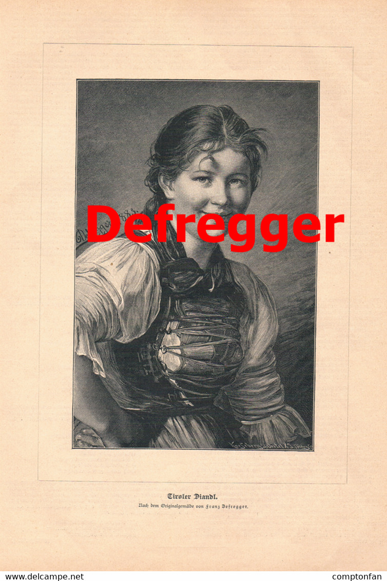 A102 794 - Franz Defregger 50 Jahre Stronach Dölsach Ederhof Artikel 1885 !! - Schilderijen &  Beeldhouwkunst