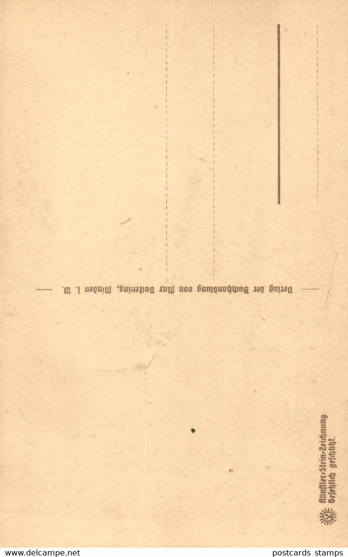 Minden I. W., Ritterstrasse, Steindruck AK, Um 1920 - Minden