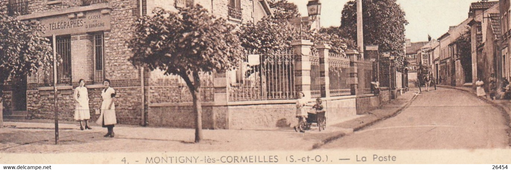 CPA De 95  MONTIGNY Les CORMEILLES     La Poste    Animée   écrite Au Verso - Montigny Les Cormeilles