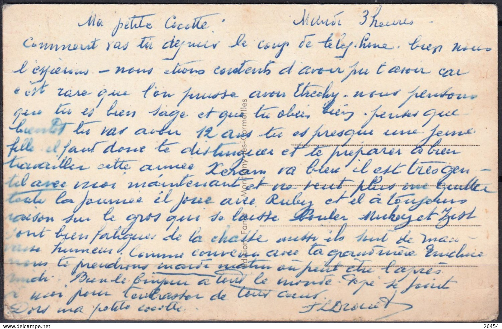 CPA De 95  MONTIGNY Les CORMEILLES     La Poste    Animée   écrite Au Verso - Montigny Les Cormeilles