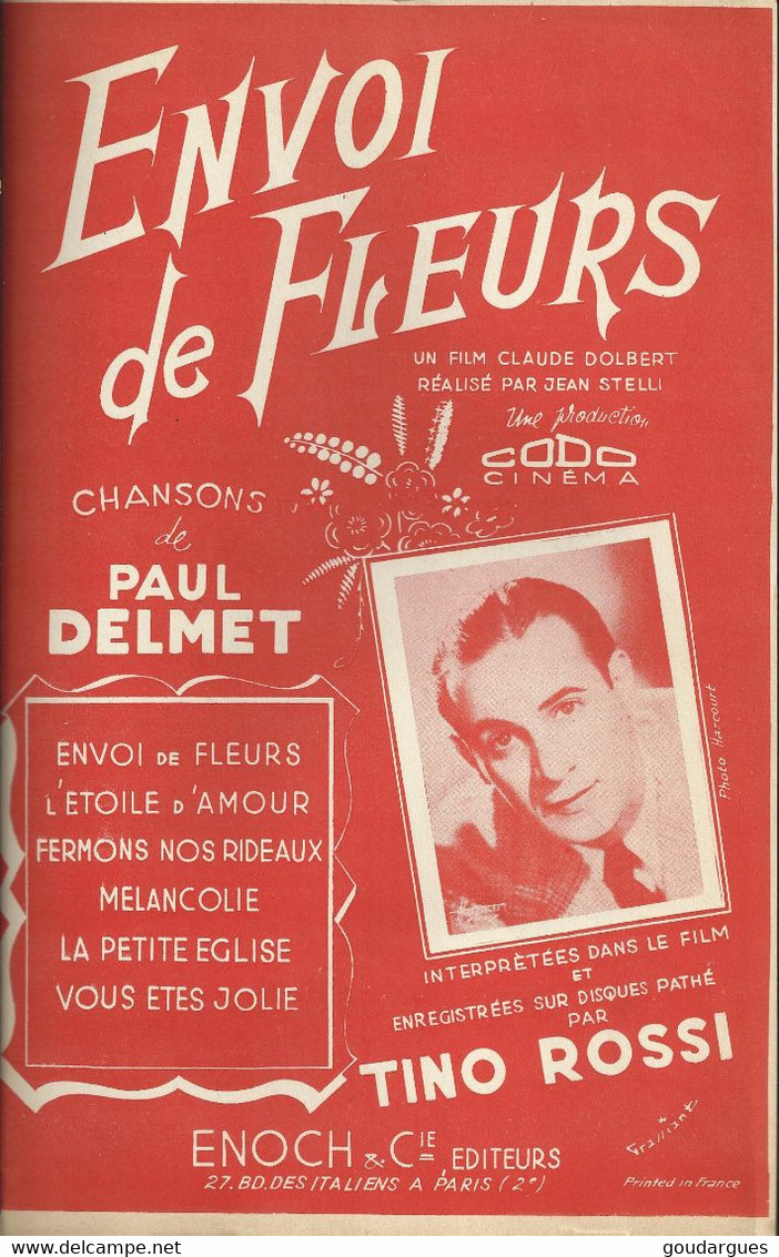 "Envoi De Fleurs"  Un Film De Claude Dolbert. "Mélancolie" Poésie De Armand Silvestre, Musique De Paul Delmet. - Filmmusik