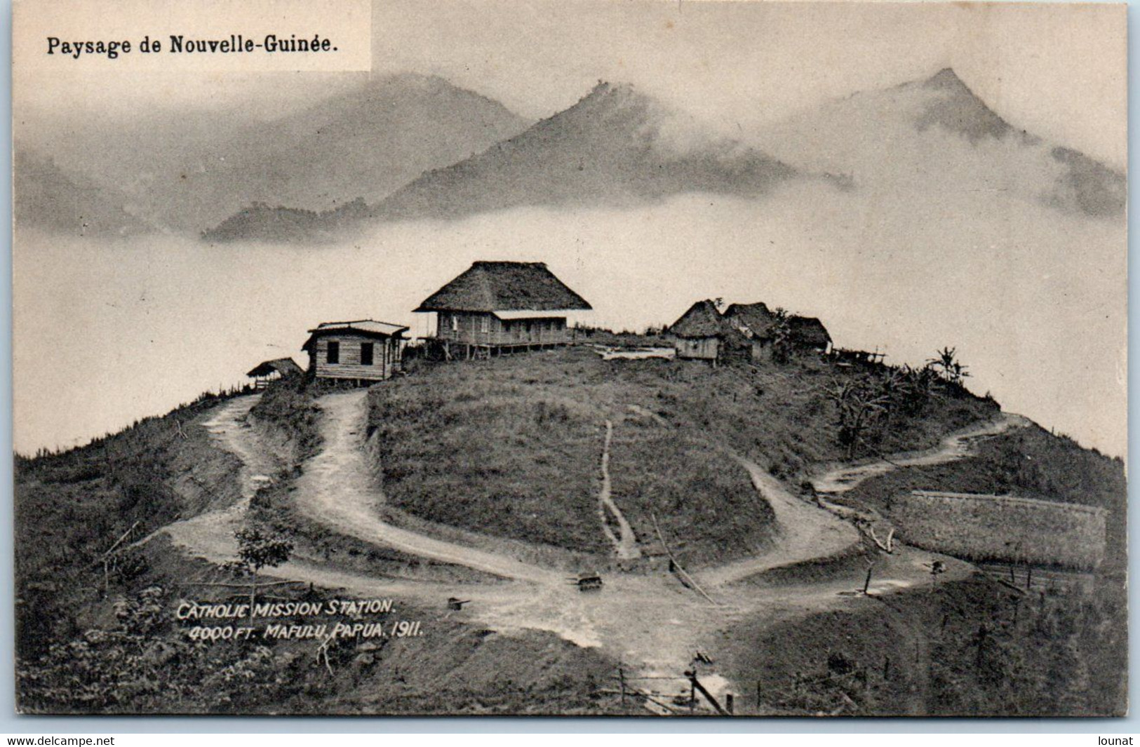 Afrique - Nouvelle Guinée - Catholic Mission Station - Paysage - Mafulu . Papua. 1911 - Guinée Française