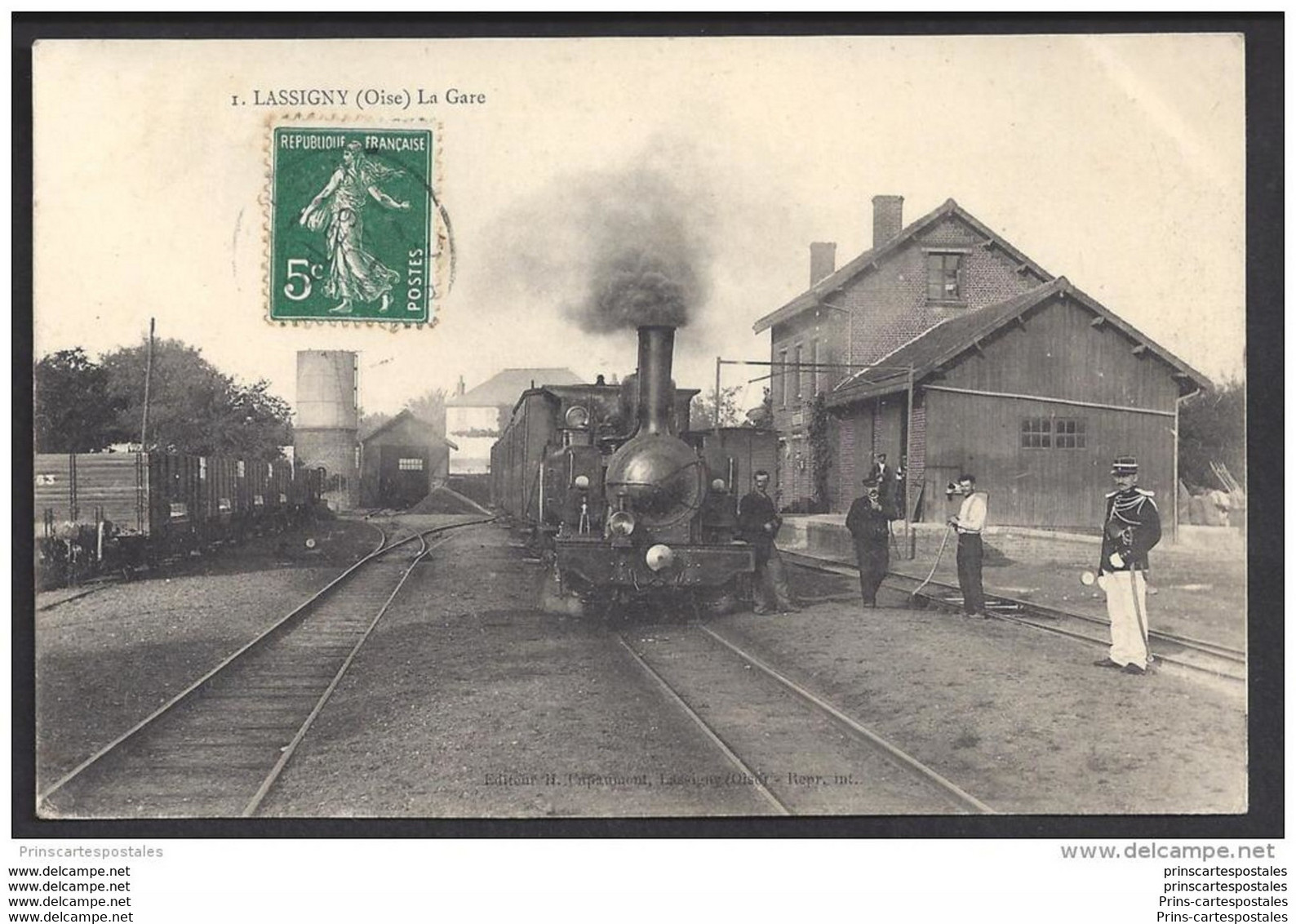 CPA 60 Lassigny La Gare Et Le Train Tramway Ligne De  Noyon Lassigny à Montdidier - Lassigny