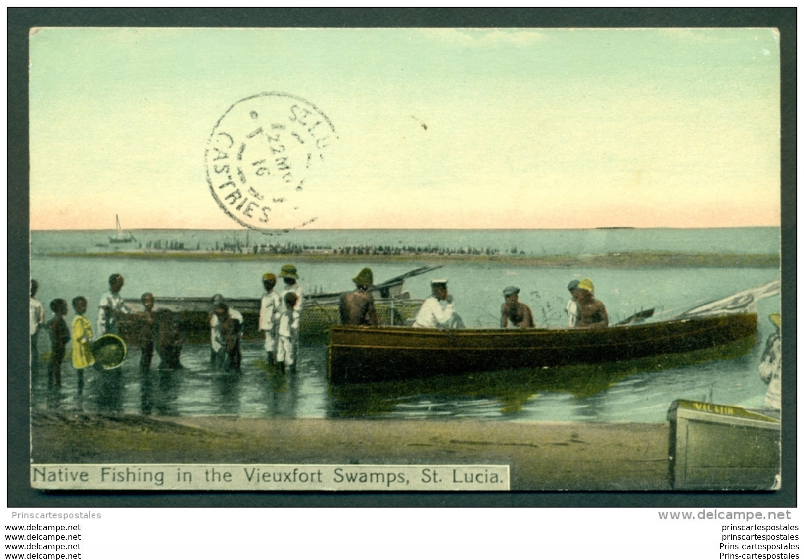 CPA Ste Lucia Native Fishing In The Vieuxfort Swamps - Sainte-Lucie