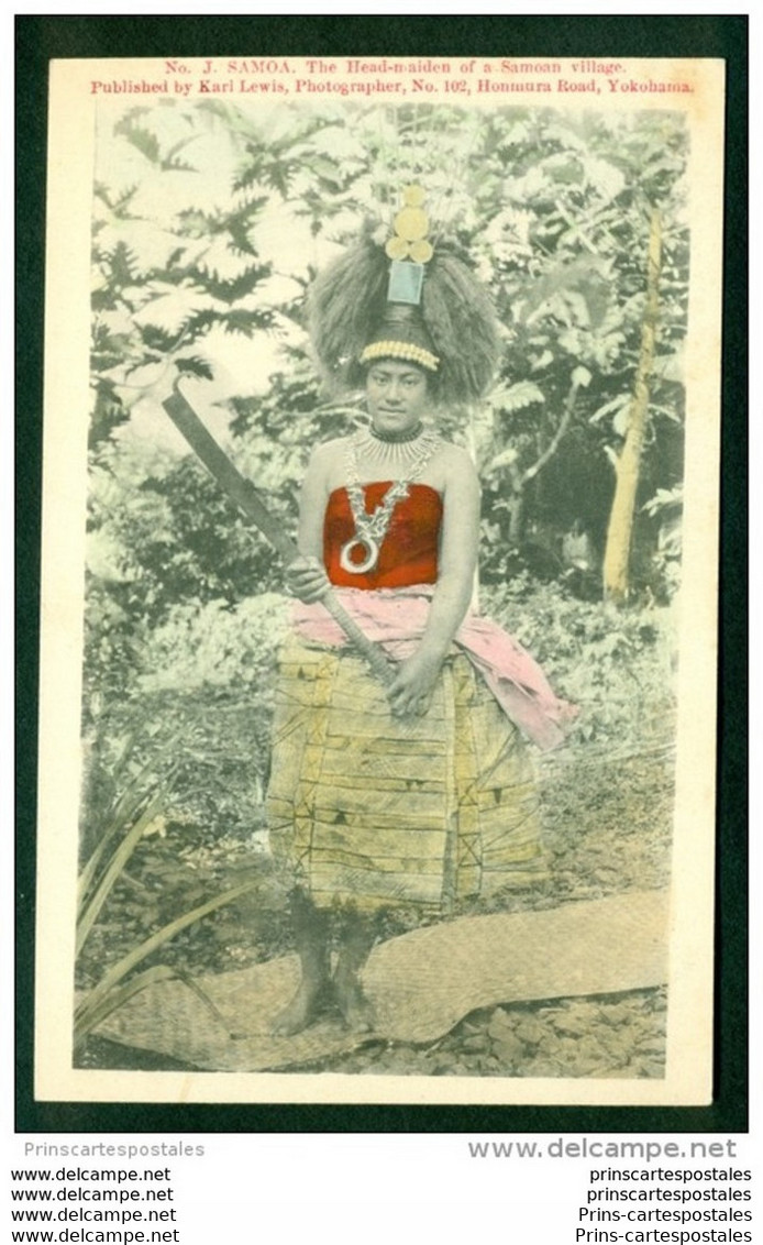 CPA Samoa The Head Maiden Of A Samoan Village Published By Karl Lewis Yokohama - Samoa