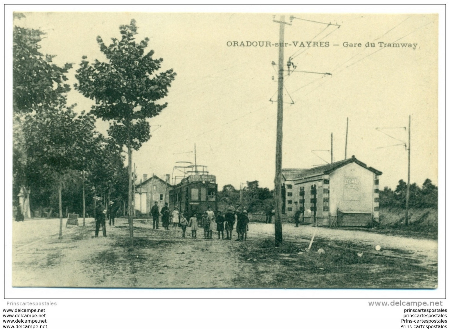 CPA 87 Oradour Sur Vayres La Gare Et Le Tramway Ligne De Limoges à Peyrat Le Chateau - Oradour Sur Vayres