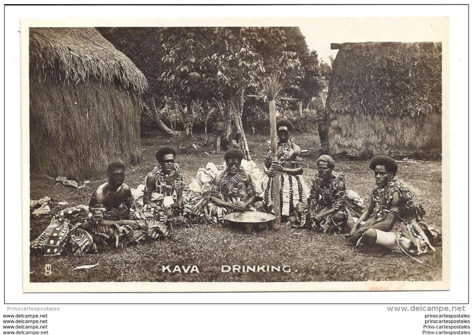 CPA Carte Photo Fidji Kava Drinking - Fidji