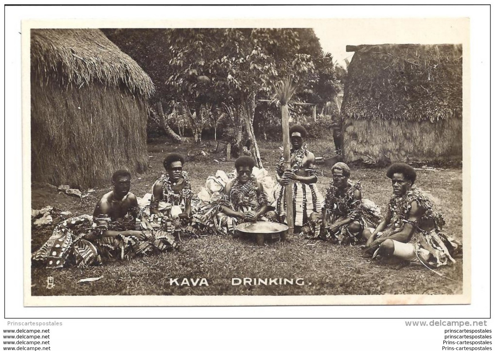 CPA Carte Photo Fidji Kava Drinking - Fidschi