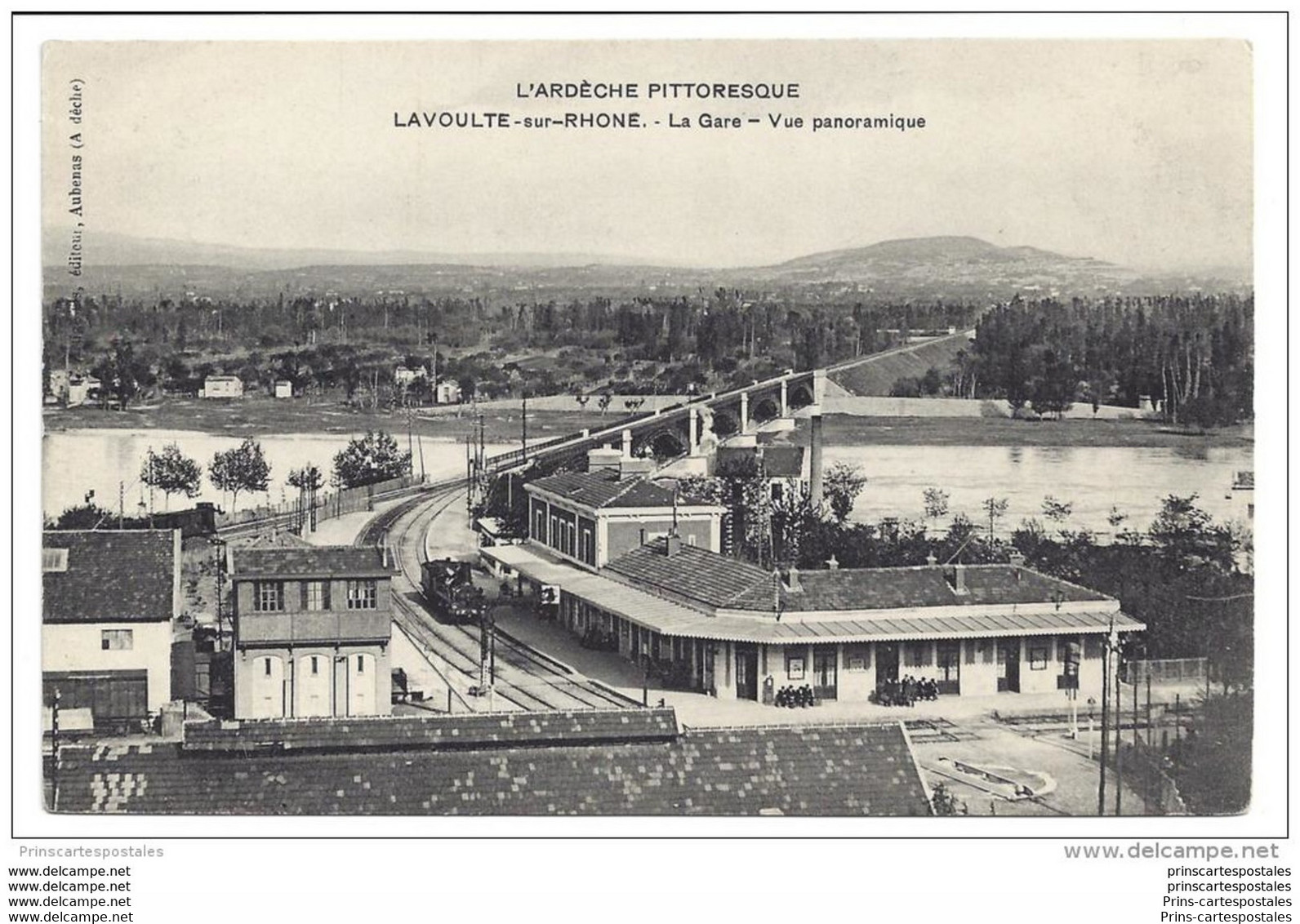 CPA 07 La Voulte Sur Rhone La Gare Vue Panoramique - La Voulte-sur-Rhône