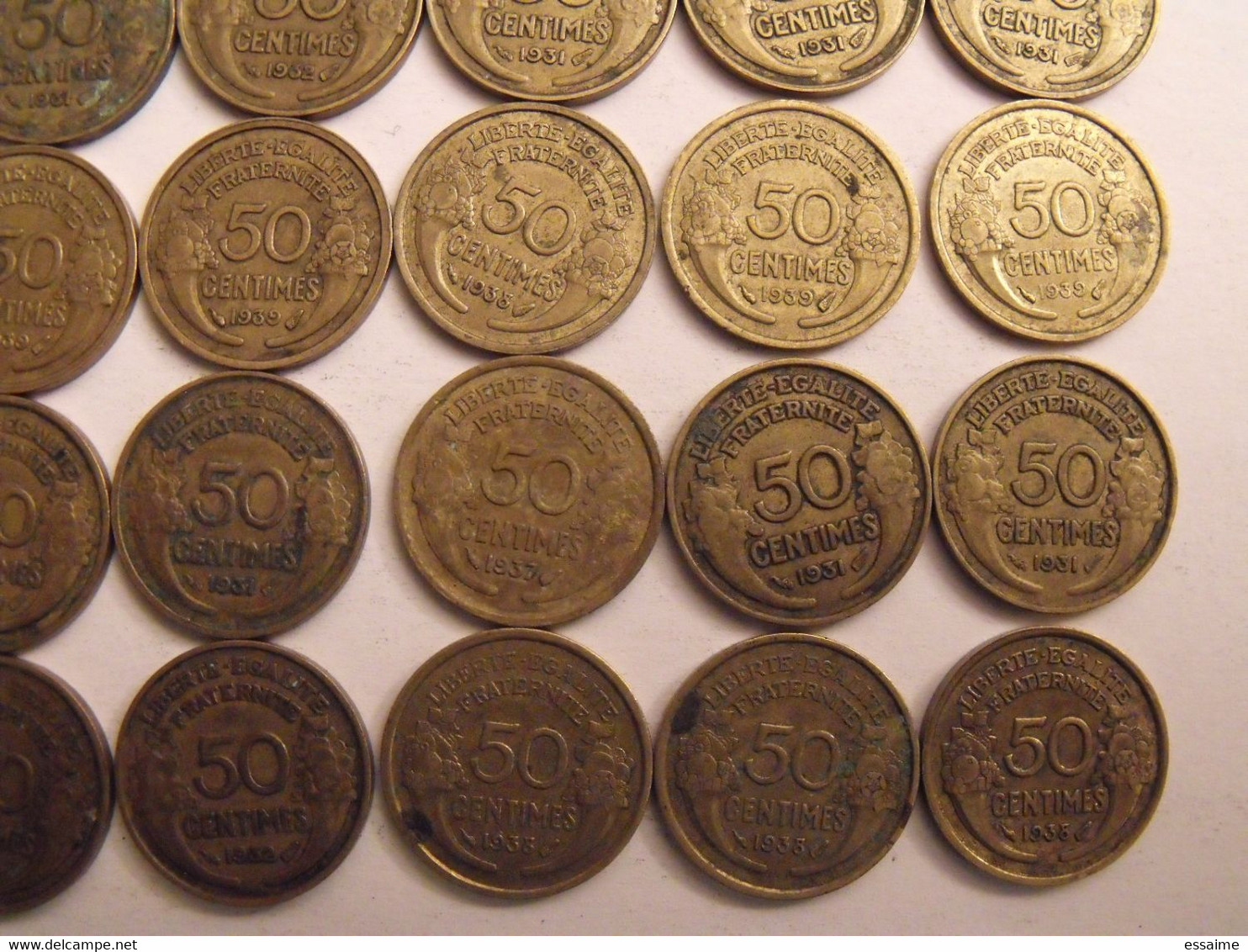 France. Lot De 48 Pièces De 50 Centimes. 1931/1940. - Altri & Non Classificati