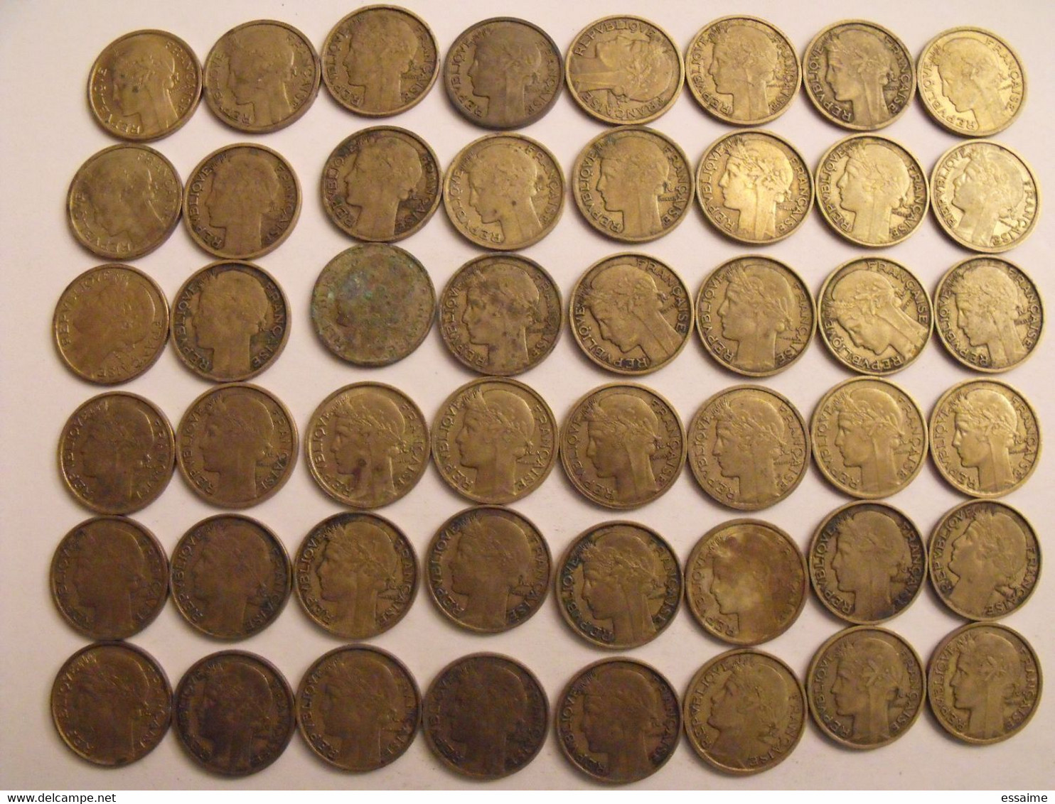 France. lot de 48 pièces de 50 centimes. 1931/1940.