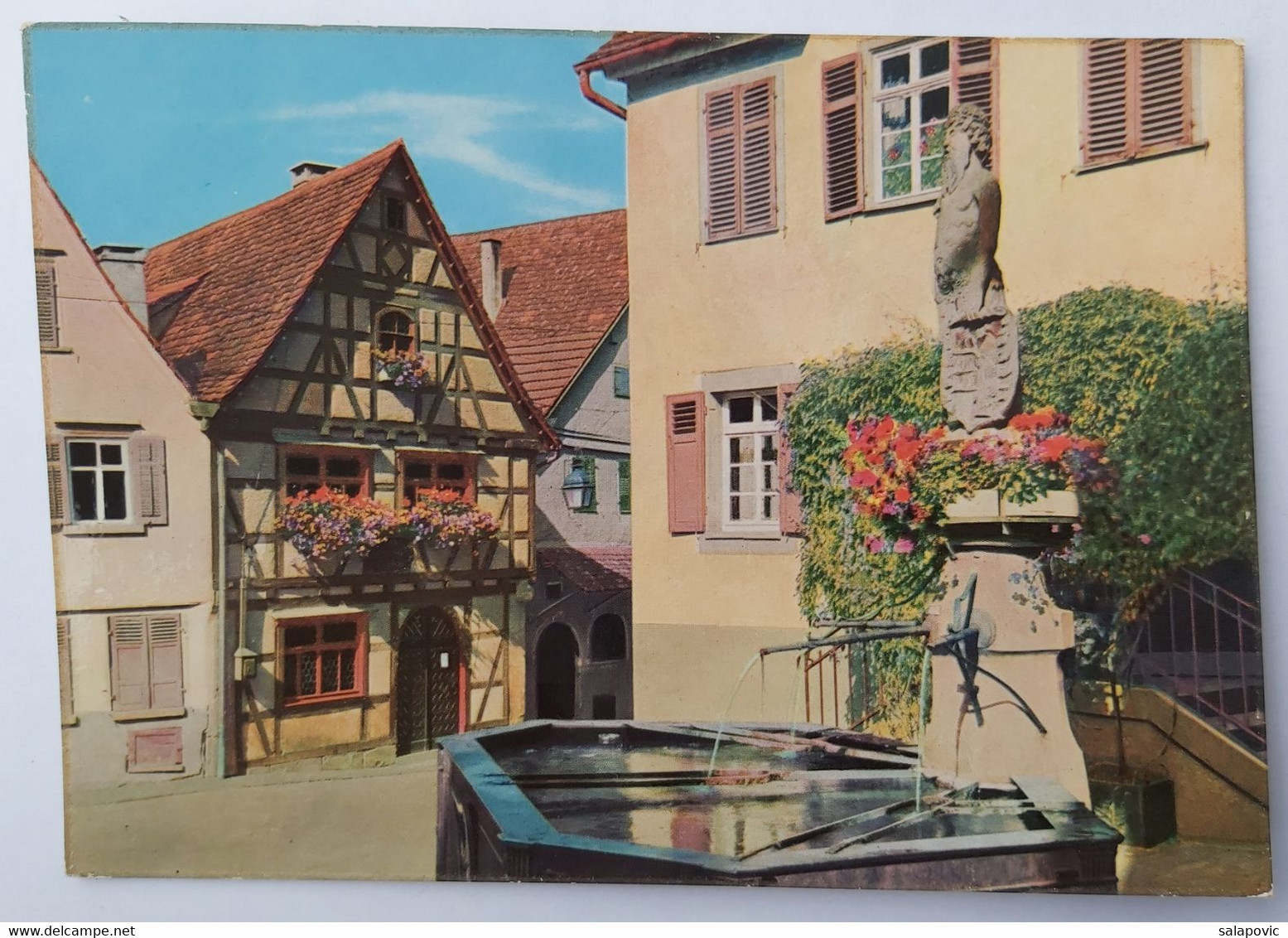 Germany, Marbach Am Neckar, Geburtshaus Mit Wilder Mann Brunnen - Marbach