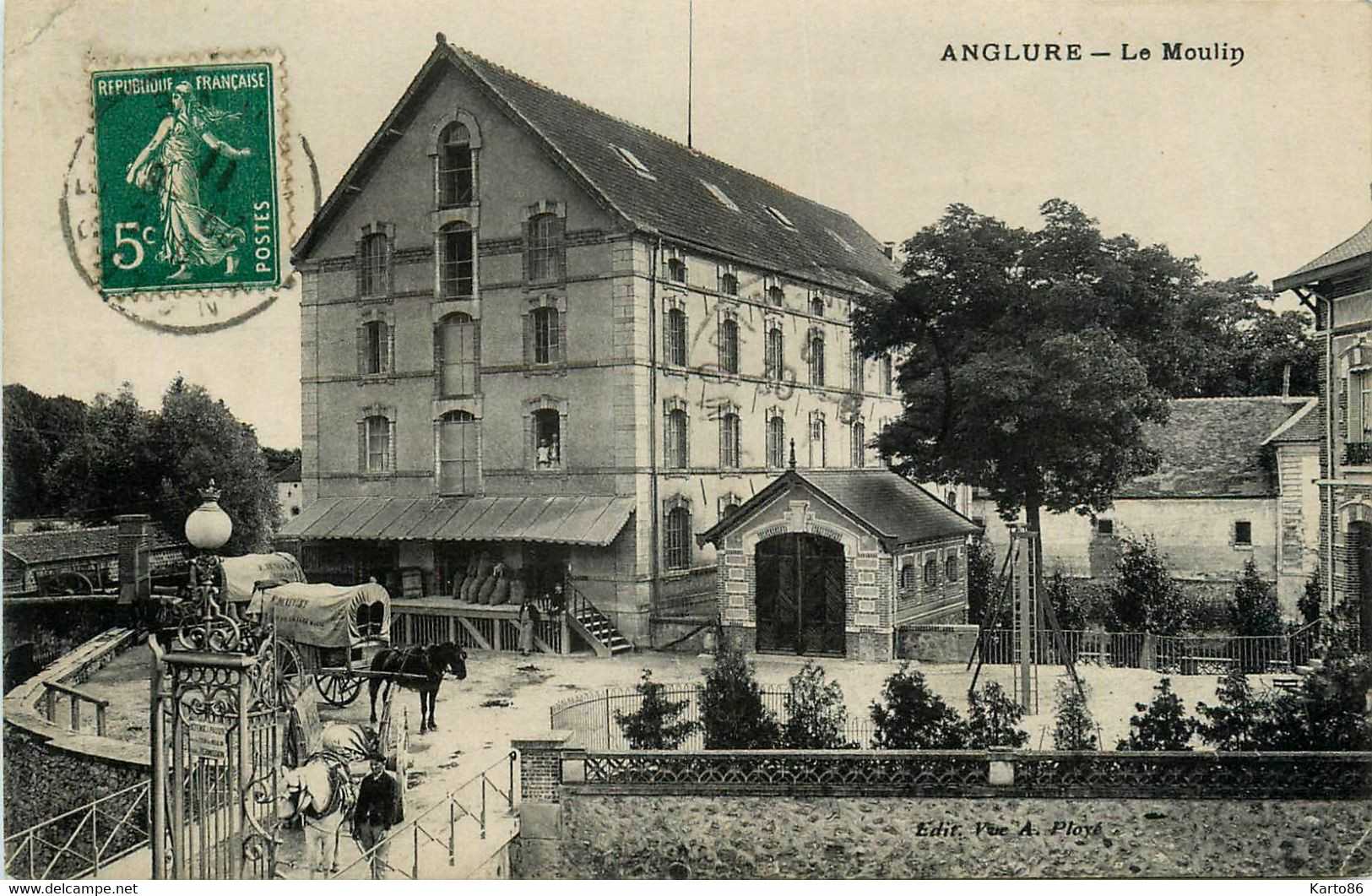 Anglure * Le Moulin * Minoterie DEVENERT * Attelage Publicitaire - Anglure