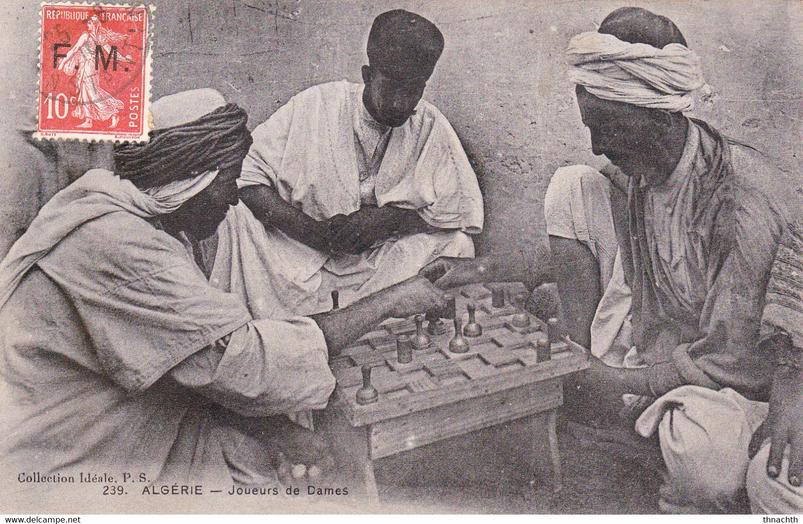 1905. CPA: Algérie - Joueurs De Dames - Scenes