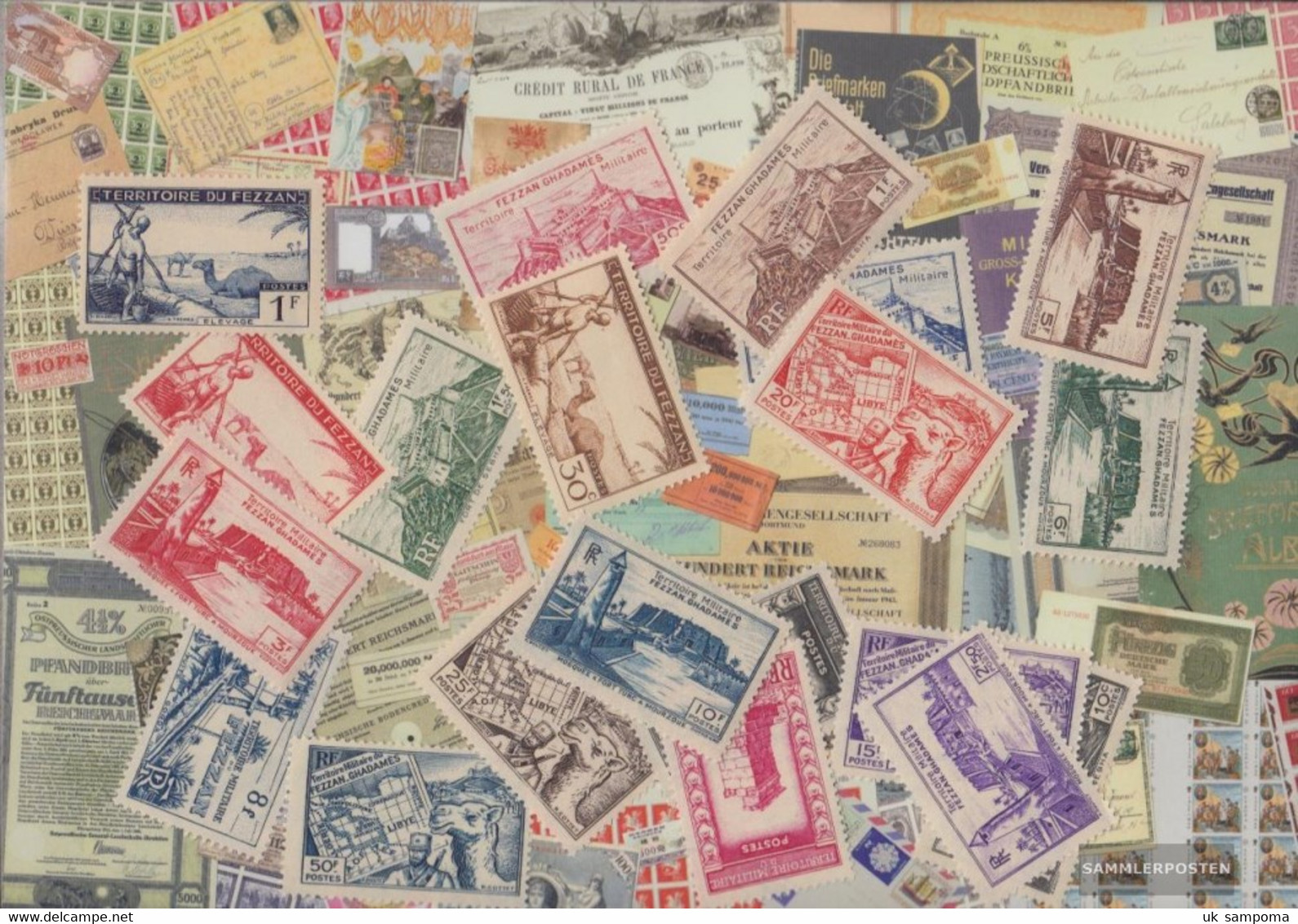Fezzan Stamps-20 Different Stamps - Otros & Sin Clasificación