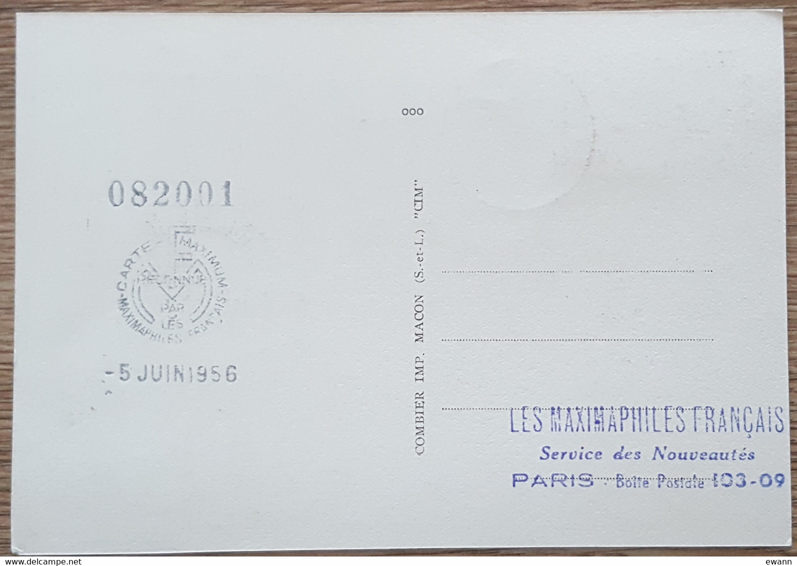CM 1956 - YT N°1065 - COMMUNE DE MONTCEAU LES MINES - 1950-1959