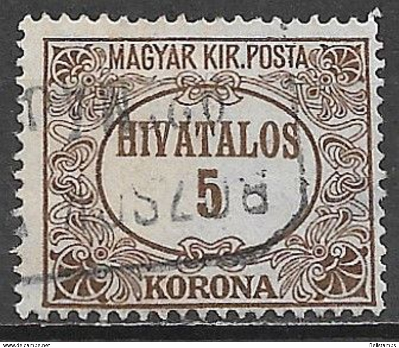 Hungary 1923. Scott #O9 (U) Numeral Of Value, Official Stamp - Officials