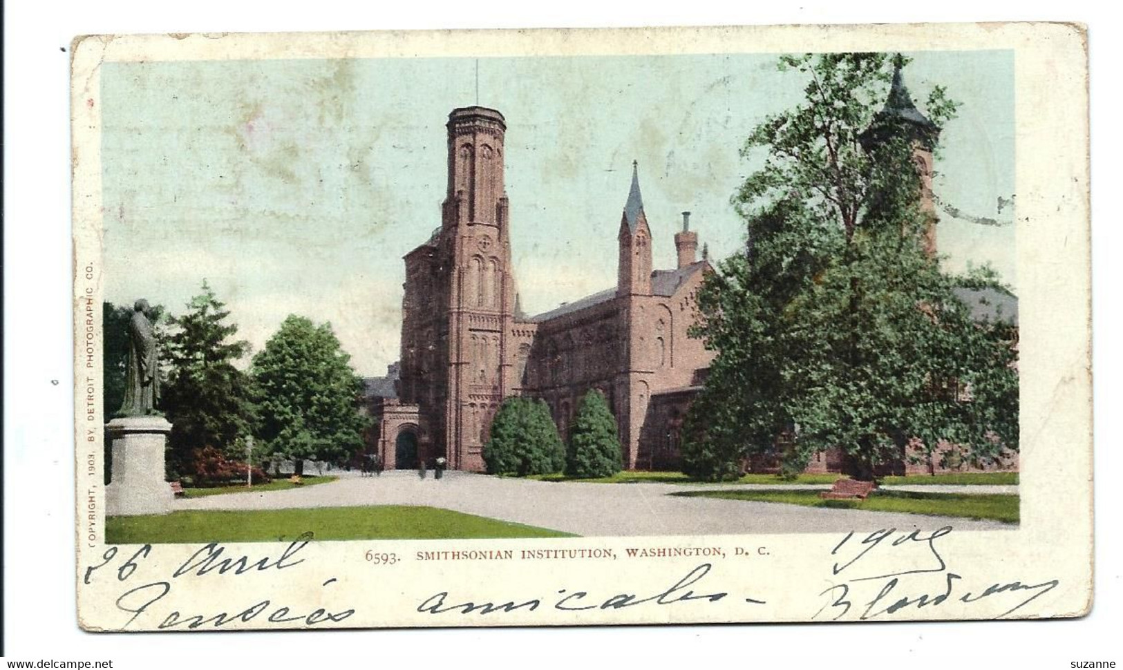 SMITHSONIAN INSTITUTION WASHINGTON DC - Old Postcard 1905 - Washington DC