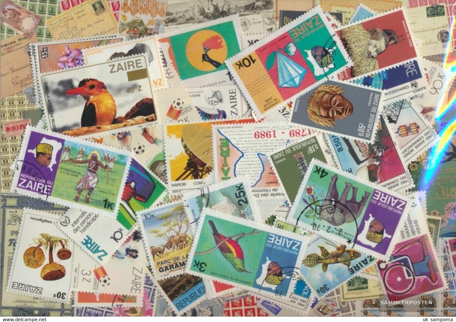Zairean Zaire Stamps-50 Different Stamps - Colecciones