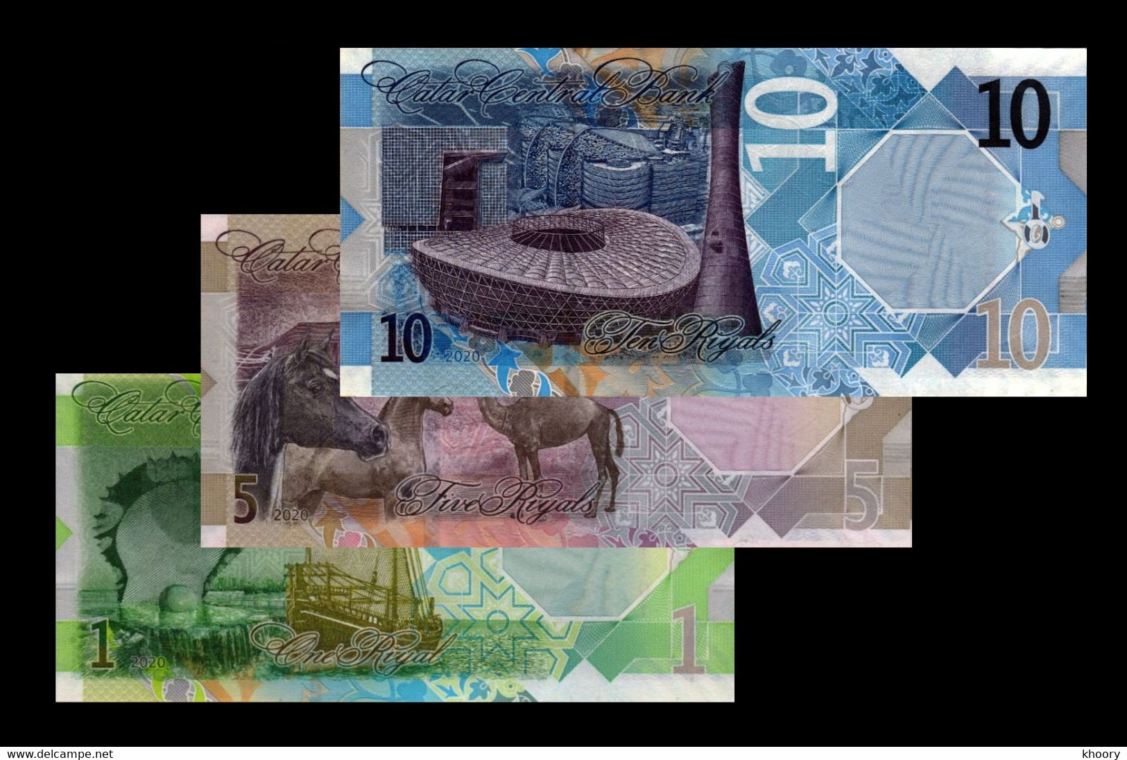 New! Qatar 2020 1 5 10  UNC Riyals P-NEW - Etiopia