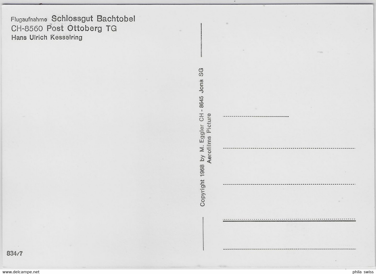 Flugaufnahme Schlossgut Bachtobel - Post Ottoburg - Autres & Non Classés