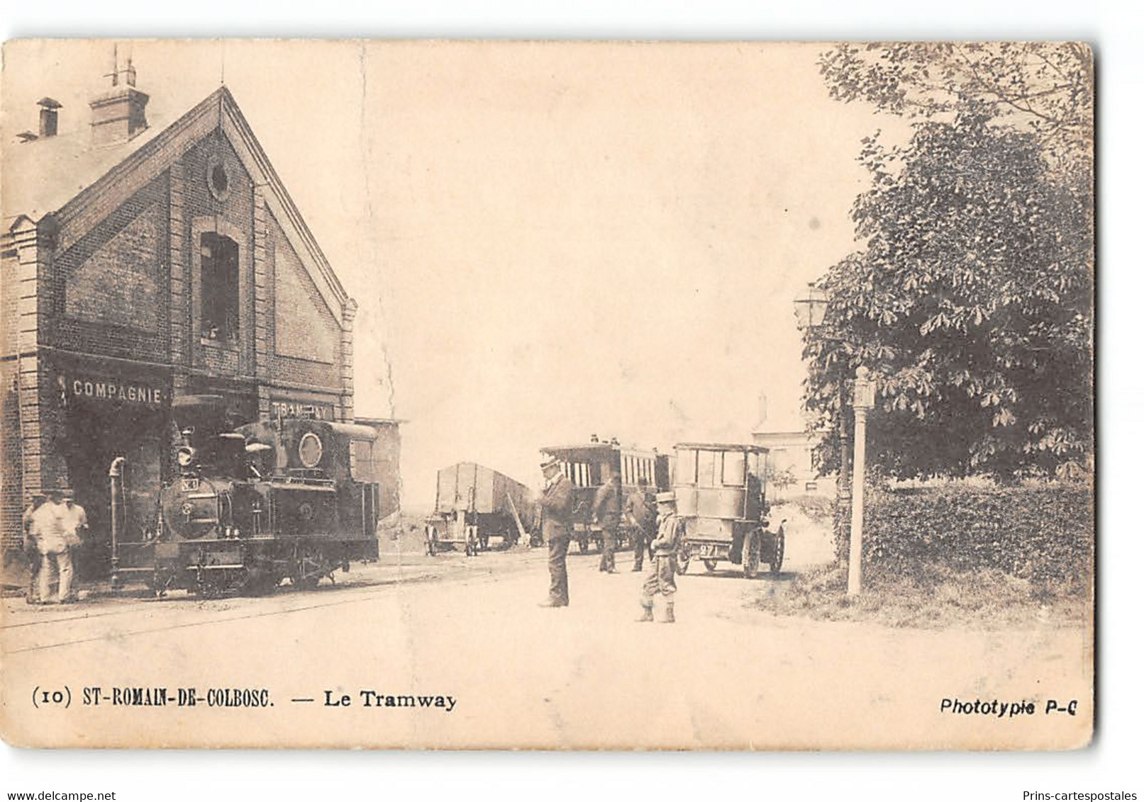 CPA 76 St Romain De Colbosc Le Depot Des Tramways - Saint Romain De Colbosc