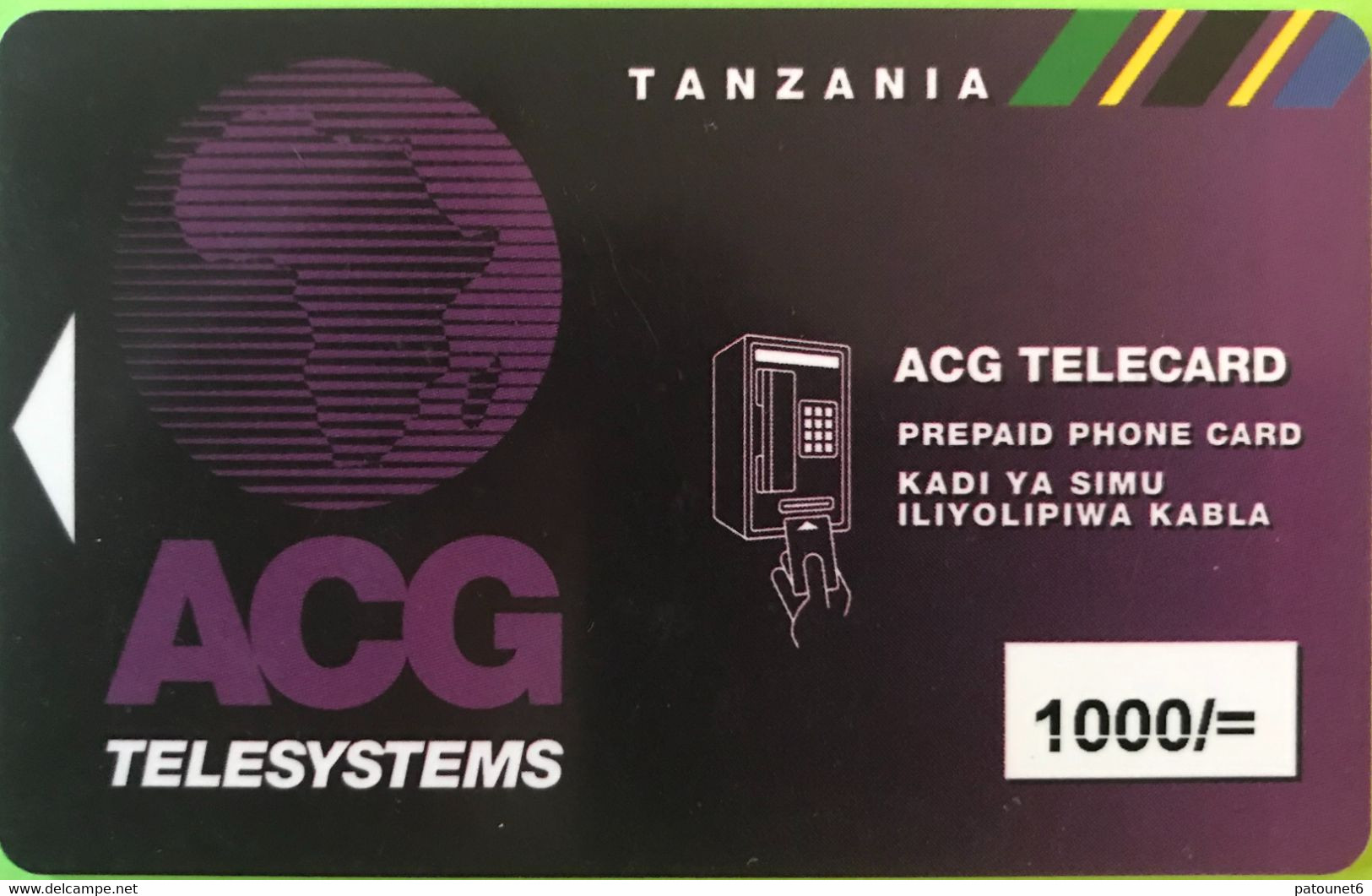 TANZANIE  -   Recharge   -  ACG TELESYSTEMS  -  1000/= - Tansania
