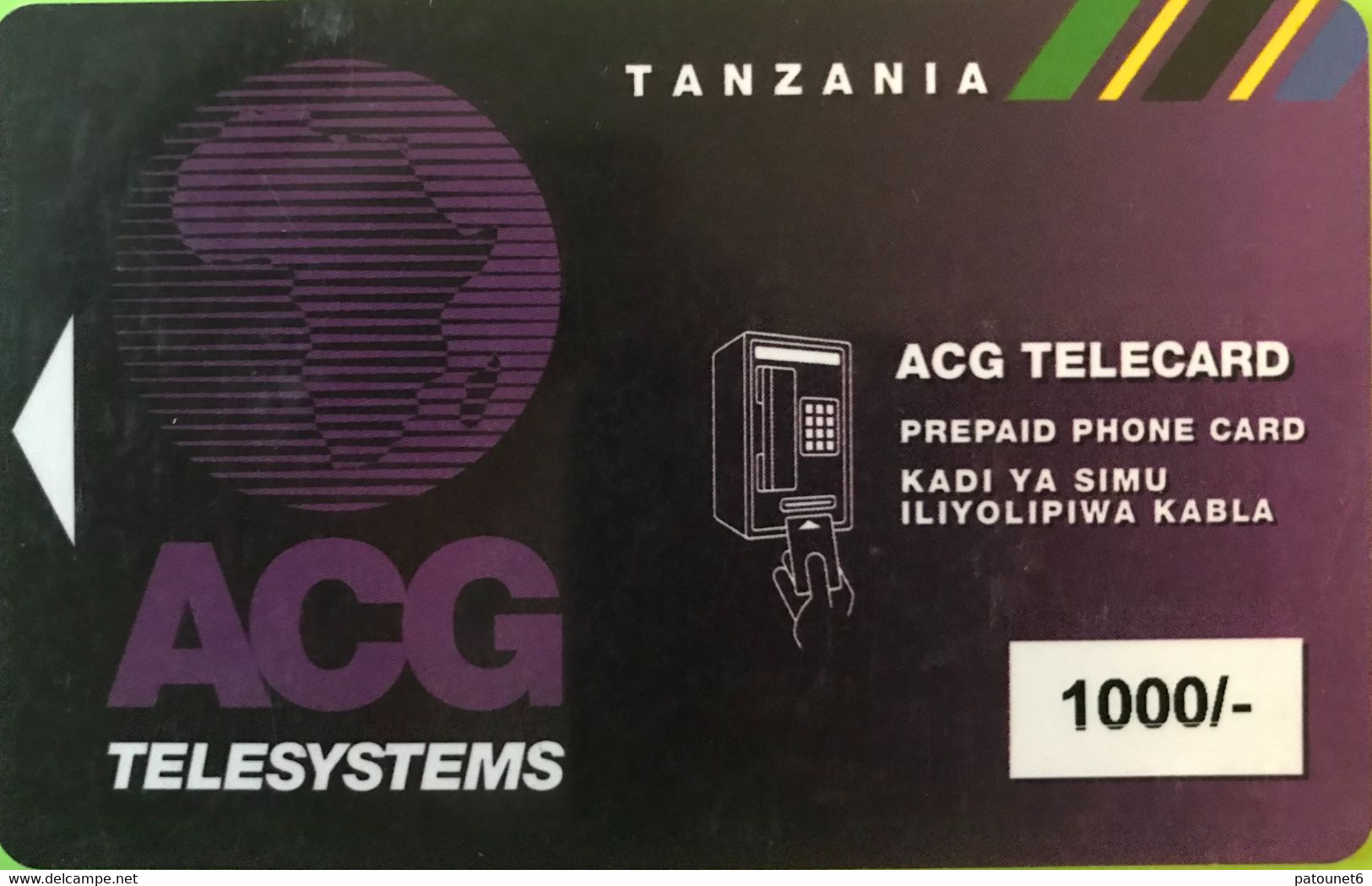 TANZANIE  -   Recharge   -  ACG TELESYSTEMS  -  1000/- - Tanzanie