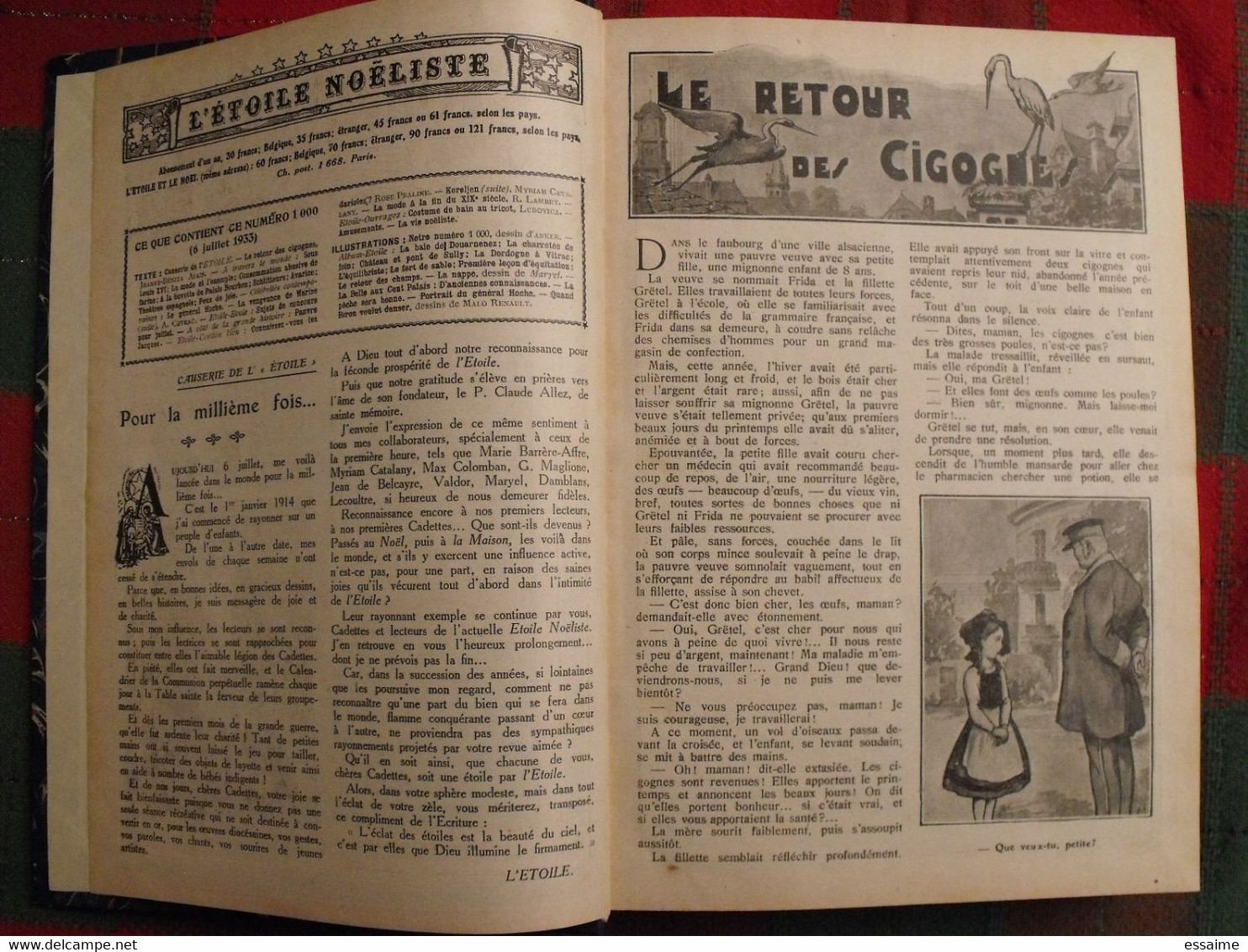 L'étoile Noëliste. Recueil 2ème Semestre 1933. N° 1000 à 1024. 25 Numéros - Altri & Non Classificati