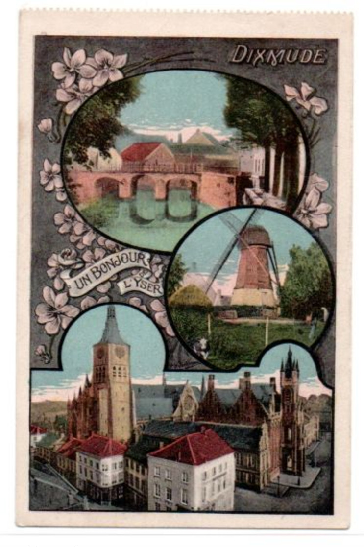 Diksmuide Dixmude Molen Kerk Markt 1916 WOI - Diksmuide