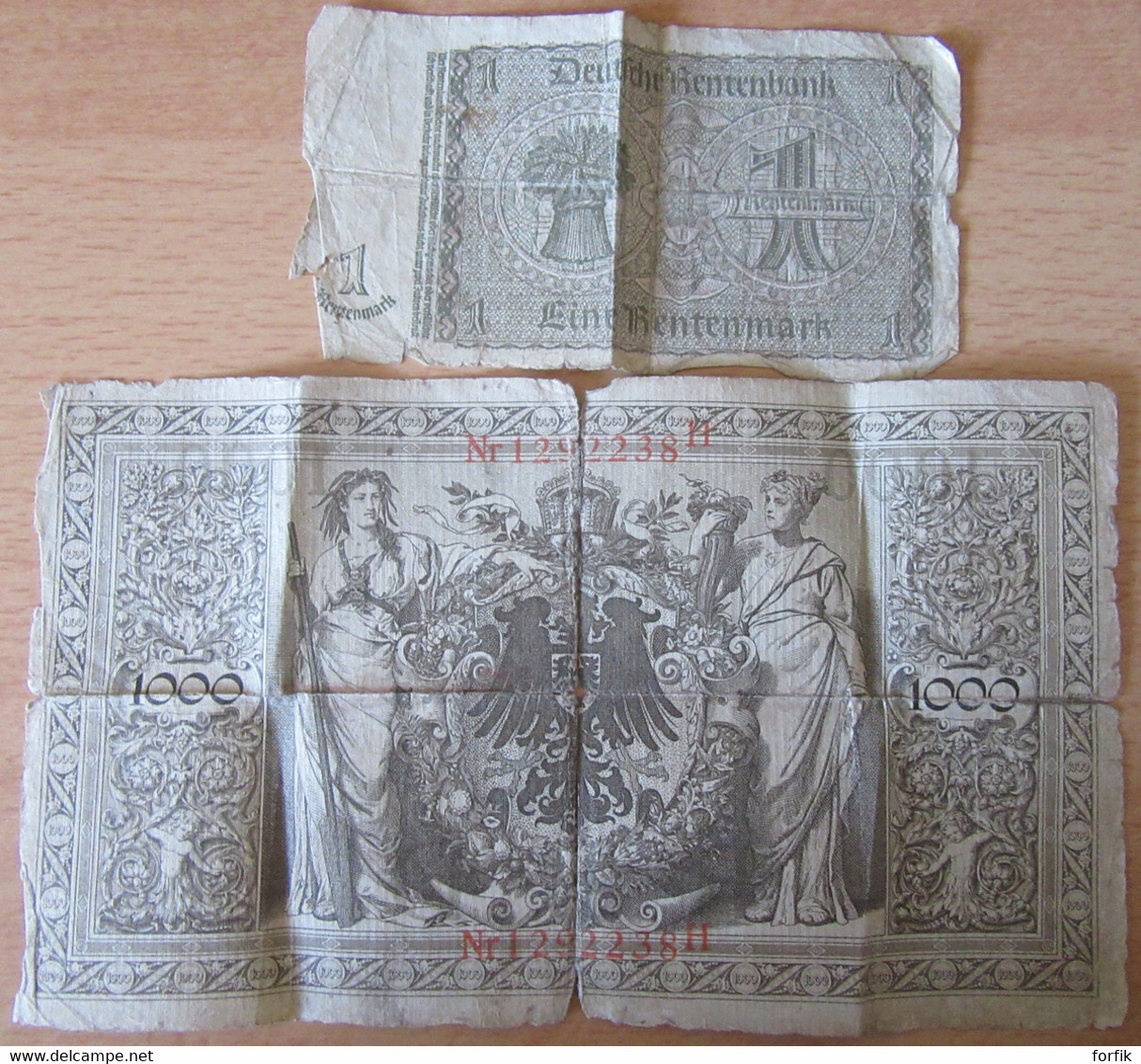 Allemagne / Deutschland - 2 Billets Dont 1000 Mark 1910 - Usagés - Colecciones
