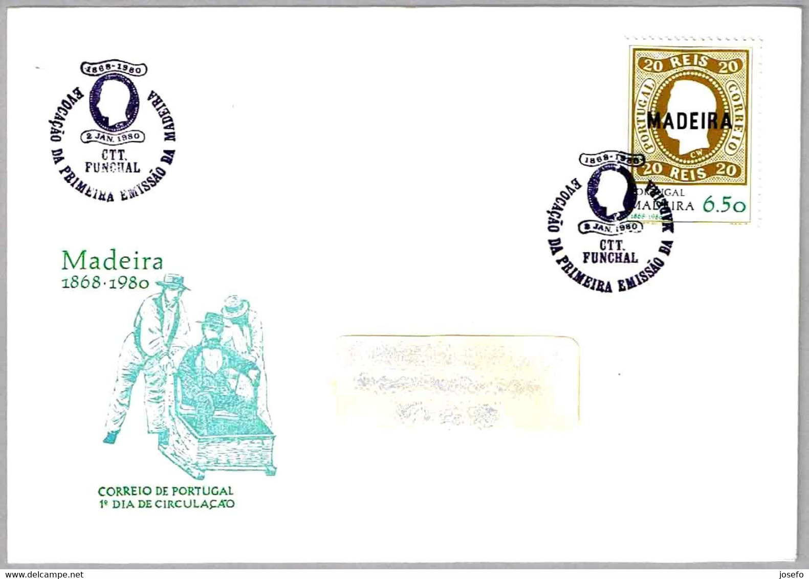 PRIMERA EMISION DE SELLOS DE MADEIRA - First Issue Stamps Of Madeira. Funchal 1980 - Stamps On Stamps