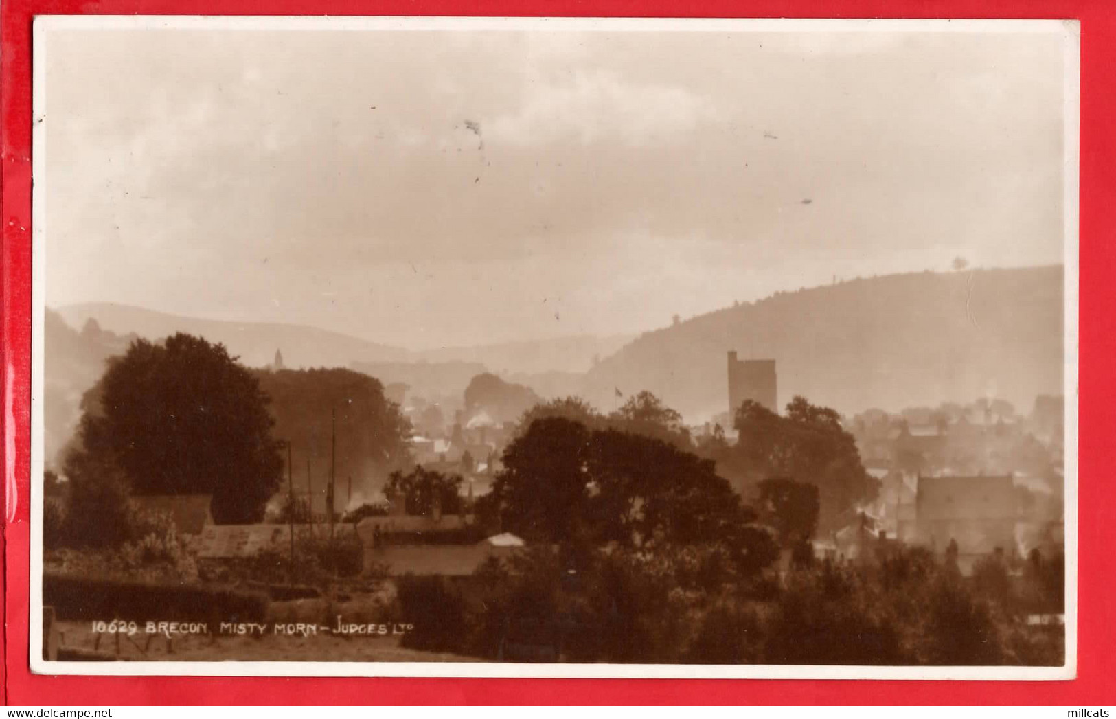 BRECONSHIRE    BRECON   MISTY MORN  FRED JUDGE RP  Pu 1956 - Breconshire