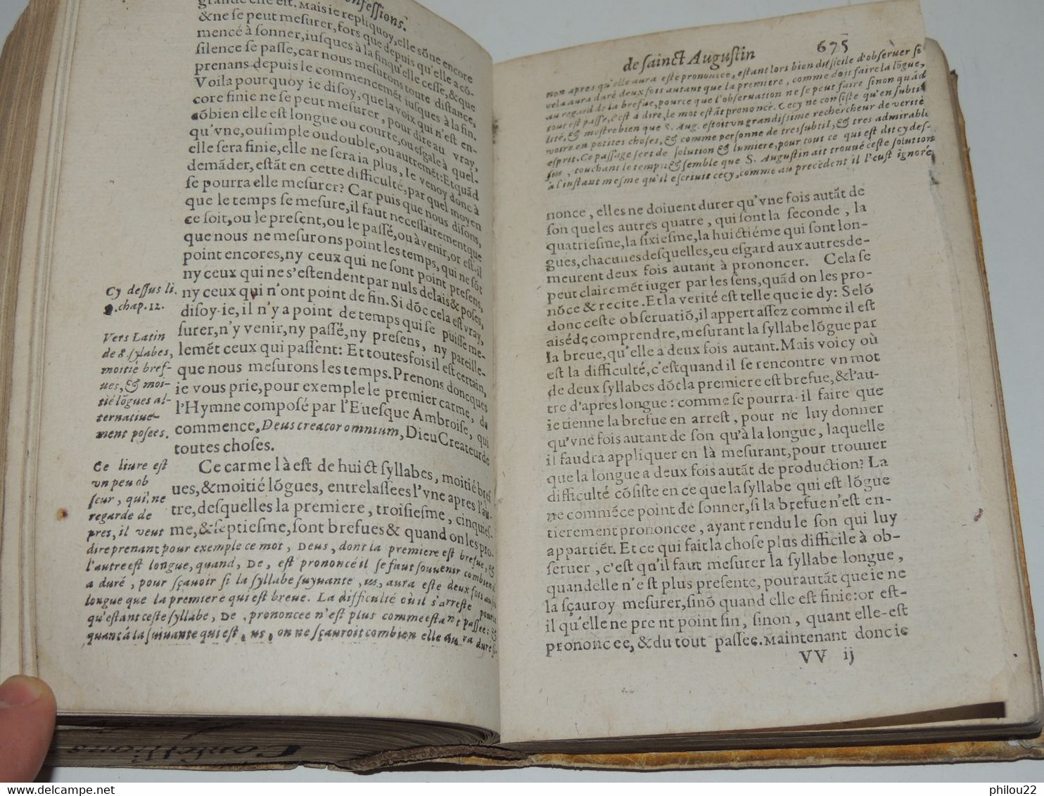 LES CONFESSIONS DE SAINT-AUGUSTIN - In-8 parchemin 1621