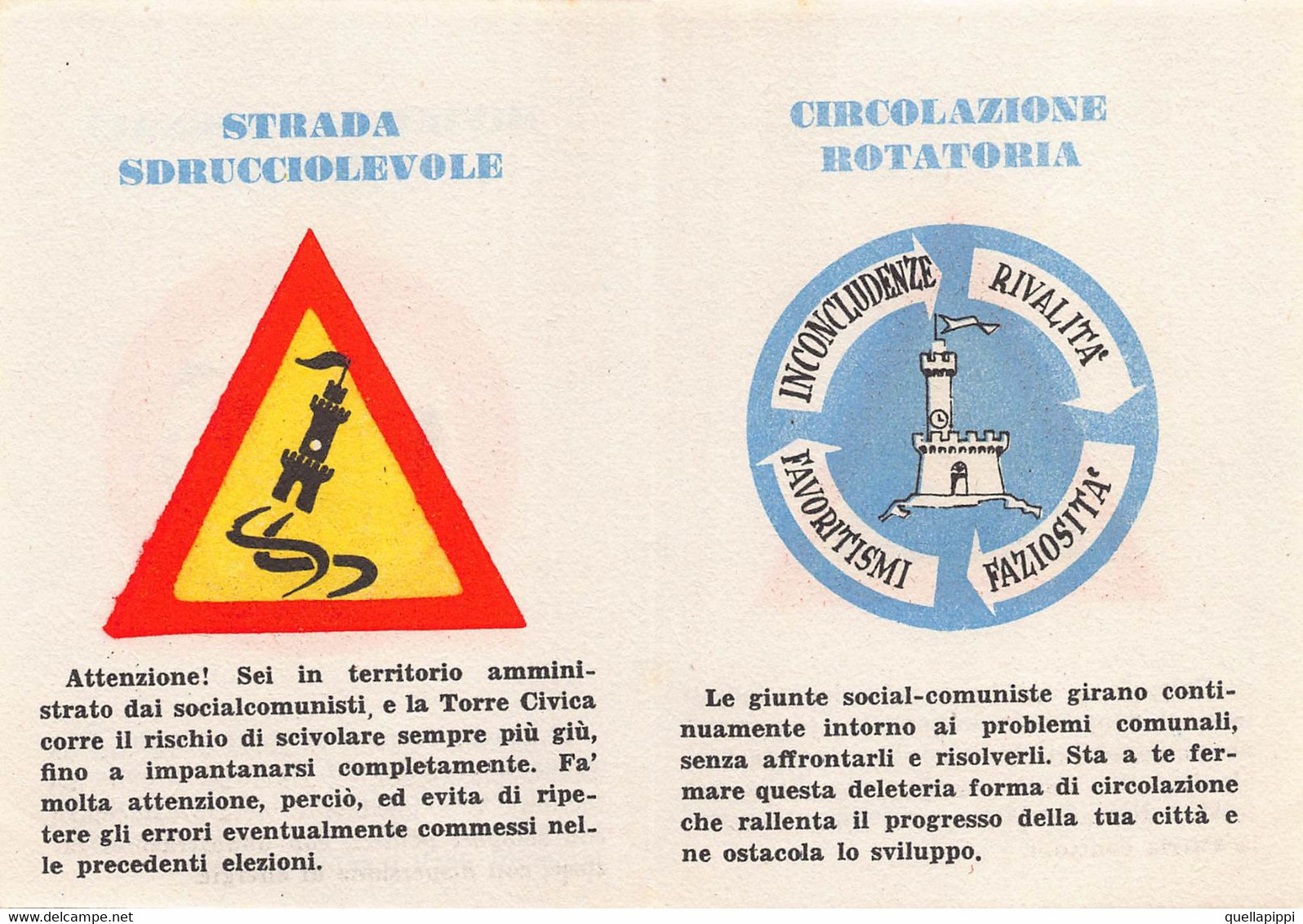 012086 "IL NUOVO REGOLAMENTO DI CIRCOLAZIONE COMUNALE-A CURA DEL PARTITO D.C.-SPES CENTRALE" PROPAGANDA POLITICA