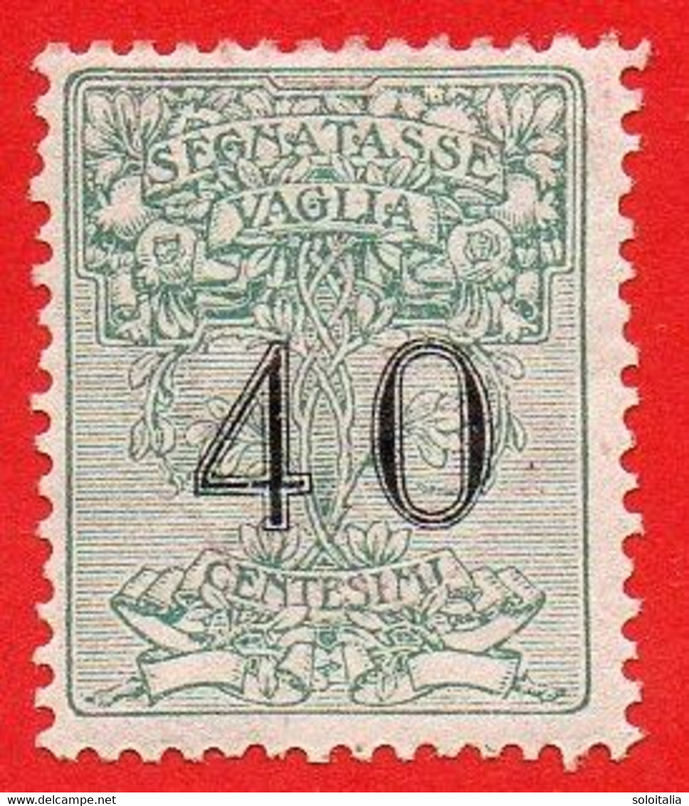 1924 (2) Segnatasse Per Vaglia Soggetti Allegorici Cent. 40 Nuovo Linguellato - Taxe Pour Mandats