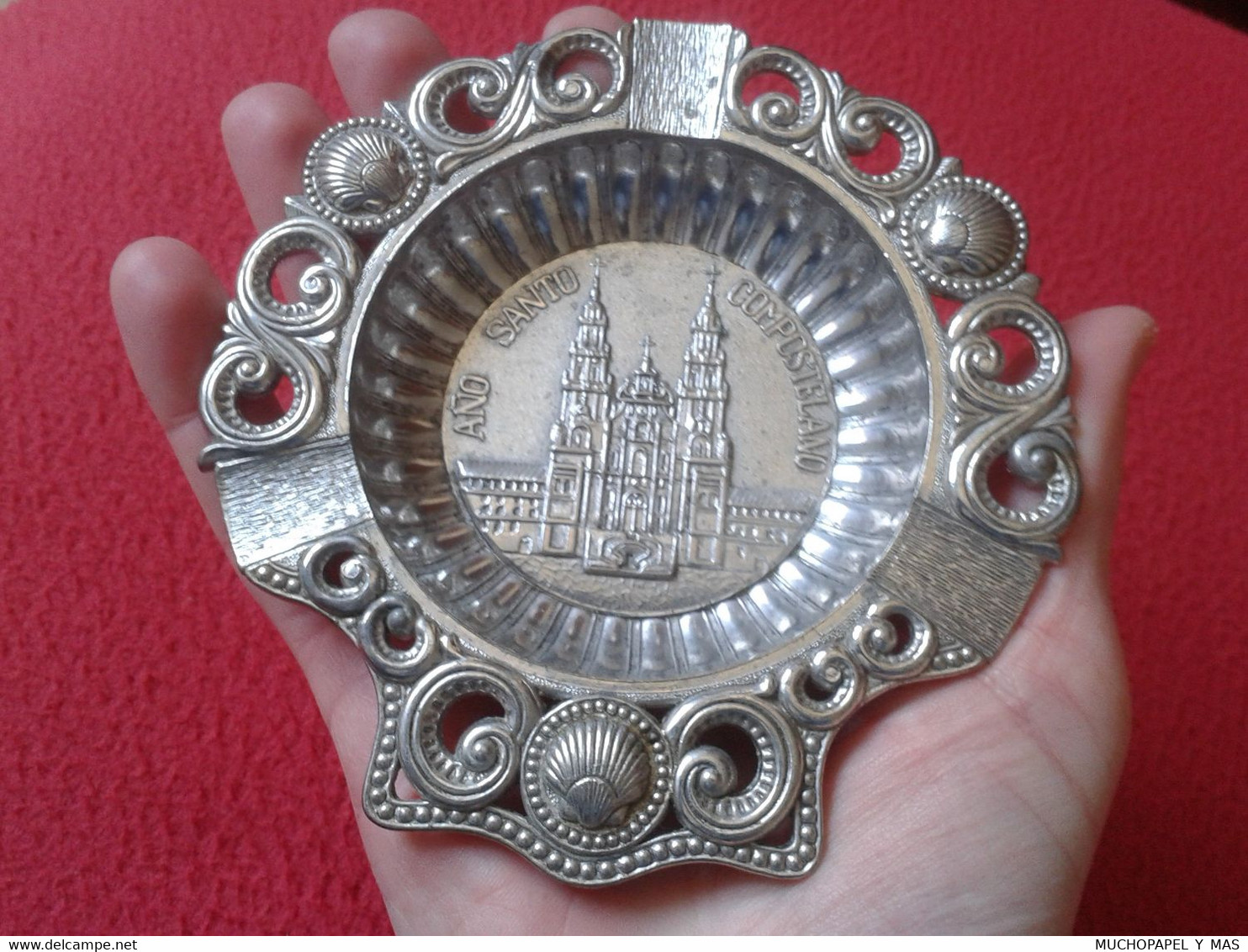 CENICERO ASHTRAY CENDRIER Aschenbecher AÑO SANTO COMPOSTELANO SANTIAGO DE COMPOSTELA CAMINO GALICIA GALIZA SPAIN ESPAGNE - Metall