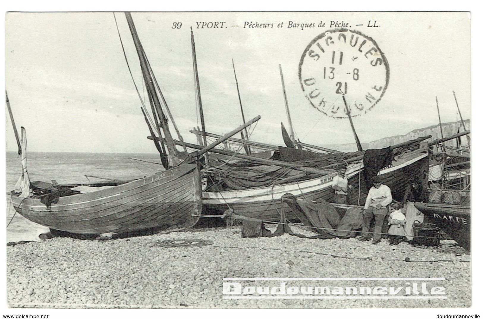 CPA - 76 - YPORT - Pêcheurs Et Barques De Pêche - Métiers De La Mer   ***BELLE CARTE*** - Yport