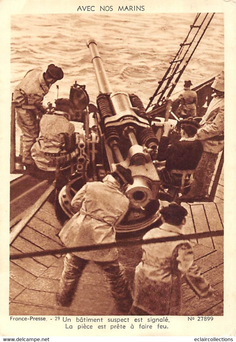 Militaria:   Guerre 39/45. Scènes diverses de guerre maritime    6   cartes   (Voir scan)