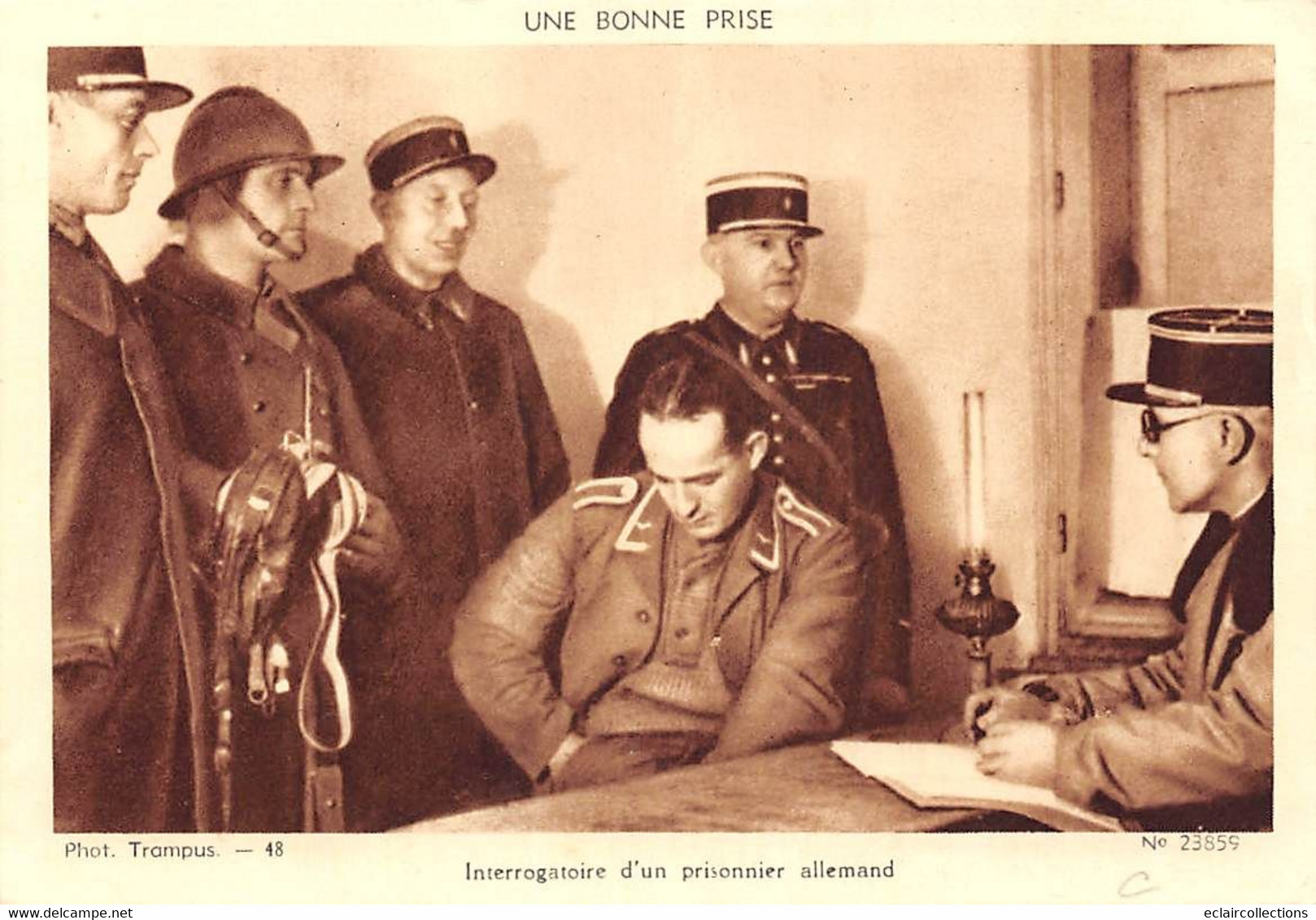 Militaria:   Guerre 39/45.   Interrogatoire D'un Prisonnier Allemand    (Voir Scan) - Oorlog 1939-45